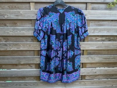 Vestido TIBI Estampado Paisley Seda 100% Seda Mini Vestido Talla 8 Foto 1 de 4