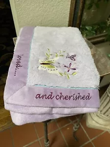 Koala Baby Loved... and Cherished Butterfly Purple Lavender Blanket Babies R Us - Picture 1 of 9