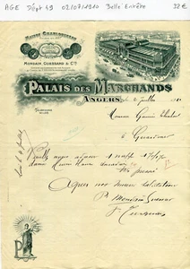 Dépt 49 - Angers - Belle Entête d'un Grand Magasin du 02/07/1910 A Voir !!! - Bild 1 von 1