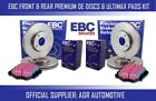 EBC FRONT + REAR DISCS PADS FOR AUDI A5 CABRIOLET 1.8 TURBO 170 BHP 2011- OPT2