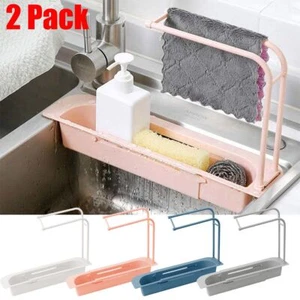 1/2Pcs Latest Kitchenware Rack Telescopic Sink Rack Holder Storage Drain Basket - Picture 1 of 16