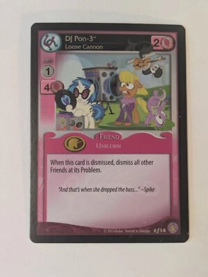 DJ Pon-3 (Loose Cannon) MTG Absolute Discord Fixed Foil LP x1 - MLP Card - Image 1 of 2