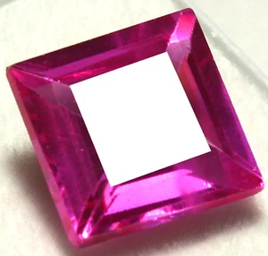 Natürlicher Utah roter Beryll Bixbit zertifiziert 6x6 mm Quadratschliff unbeheizt Edelstein - Bild 1 von 6