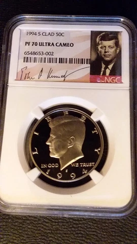 1994-S CLAD NGC PF70 ULTRA CAMEO KENNEDY HALF *** RARE PERFECT UCAM PROOF *** Cover