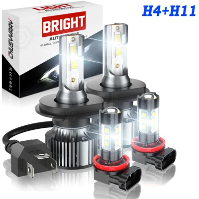 For Suzuki Aerio 2002-2007 4X LED Headlight High Low + Fog Light Bulbs Kit - Image 1 of 4