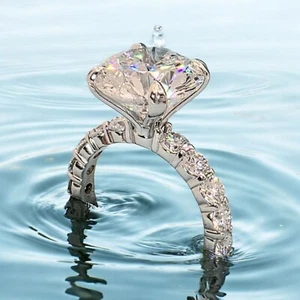 5.60 Ct D VS1 Round Diamond Engagement Ring IGI Certified Lab Grown 14k - Picture 1 of 11