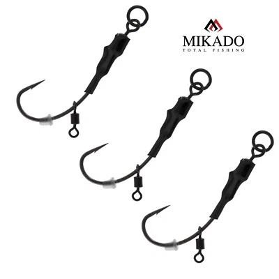 3 x MIKADO RONNIE RIG fertige Pop Up Montage Carp Rig BKK Haken (2,23 EUR/St.)