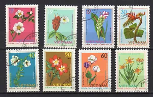 Vietnam 1975 fleurs médicinales série 8 timbres oblitérés /TE483 - Imagen 1 de 1