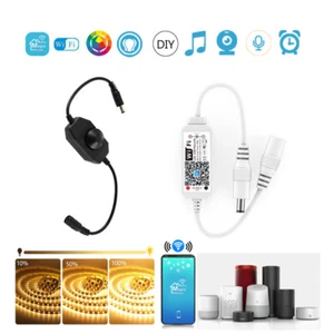 Wifi Blanco Cálido Blanco Frío Led Strip Controller Atenuador Giratorio Echo Alexa 12V 24V - Imagen 1 de 15