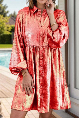 OFF WHITE Mini abito metallizzato scintillante