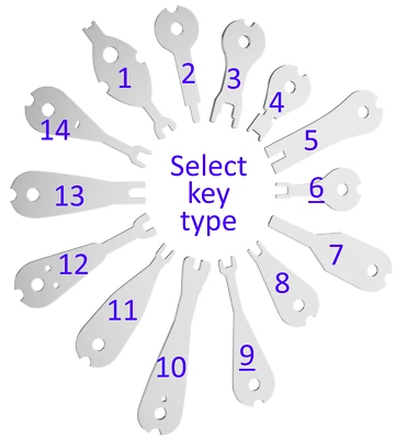 EMERGENCY LIGHT TEST KEYS: Choose from 14 different switch keys  + Multidiscount - Image 1 of 3