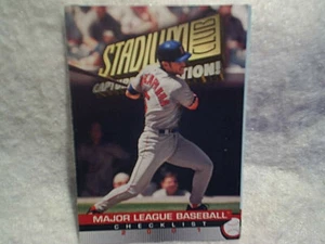 2001 STADIUM CLUB CHECKLIST FOLD-OUT BASEBALL CARD,Nomar Garciaparra,red sox,mlb - Picture 1 of 4