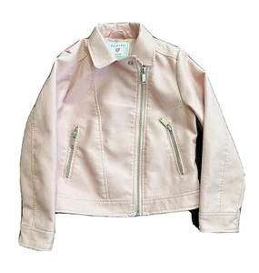 Primark Girls Pleather Side Zip Spring Pink Jacket - Picture 1 of 4