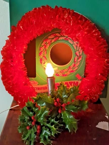 Vintage Peerless Weihnachten elektrifizierter Kranz mit Box funktioniert! - Bild 1 von 6