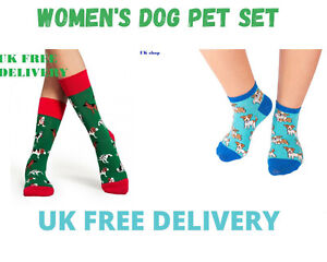 2 pairs Set,Women's Socks,Pet,Puppy,all seasons,78%Cotton,UKsize 4-8,EU,US 35-39