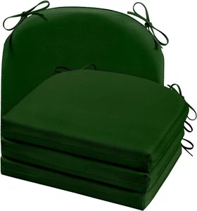 4-Pack Outdoor Chair Cushions 17x16x2" Dark Green – Free Shipping - Picture 1 of 7