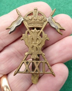 WW1-11 BRITISH 21ST LANCERS  CAP HAT BADGE NICE QUALITY EXAMPLE - Bild 1 von 3