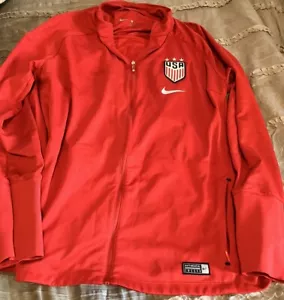 USA SOCCER National Team NIKE Red Sweatshirt LARGE Track Jacket Olympics - Picture 1 of 5