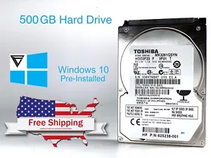 500GB HDD 2.5" SATA Hard Drive Laptop Internal With Windows 10 Pro Installed - Picture 1 of 1