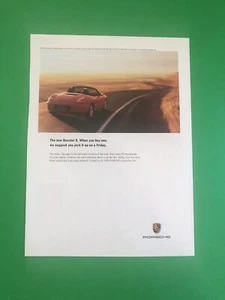 2000 PORSCHE BOXSTER S VINTAGE ORIGINAL PRINT AD ADVERTISEMENT PRINTED - Imagen 1 de 1