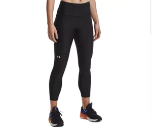 Under Armour Heat Gear High Rise 7/8 Legging Size Small Black NEW - Picture 1 of 8
