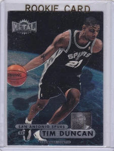 TIM DUNCAN ROOKIE CARD 1997/98 Skybox Metal Universe RC San Antonio Spurs HOFer! - Picture 1 of 2