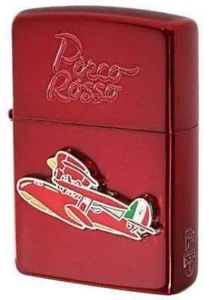 Zippo Lighter Porco Rosso SAVOIA S-21 Red Studio Ghibli Collection Japan - Picture 1 of 3