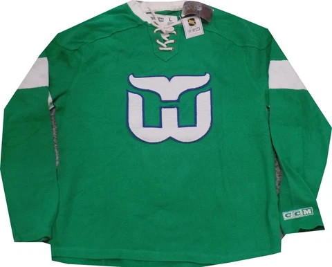 Hartford Whalers CCM Ribbed 8631A Long Sleeve Shirt Clearance $70 New tag Cover