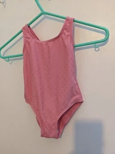 Girls Pink With Gold Spots Swimming Suit 12-18 Months By F&F - Picture 1 of 3