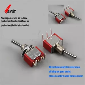 4Pcs Good 3/2 Position Switch Curved 3-Foot MTS-102-C3-MO-11mm for Toy Car Drone - Picture 1 of 4