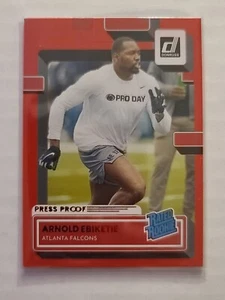 2022 Donruss Football Arnold Ebiketie RC #366 Red Press Proof Parallel Falcons - Picture 1 of 2