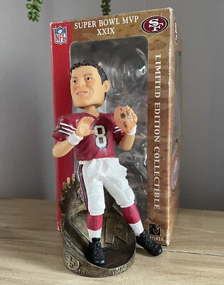 STEVE YOUNG San Francisco 49ers Legend SUPER BOWL XXIX MVP 10” Bobblehead NIB! - Image 1 of 4