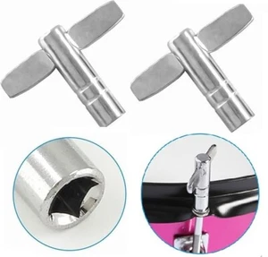 Juego de 2 llaves de tambor de metal estándar llave afinadora afinadora enchufe cuadrado sólido - Imagen 1 de 8