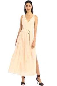 RRP€590 Max Mara NEW Powder Pink Silk Satin Dress - Abito Seta tg 46 - Foto 1 di 5