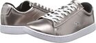 Lacoste Ladies Carnaby Evo Silver Leather Lace Up Trainers Sneakers Size 5 38