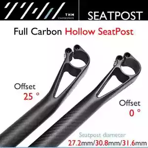 Carbon Hollow Seatpost 0/25°degree 27.2/30.8/31.6mm for Road Gravel MTB Bicycles - Picture 1 of 36