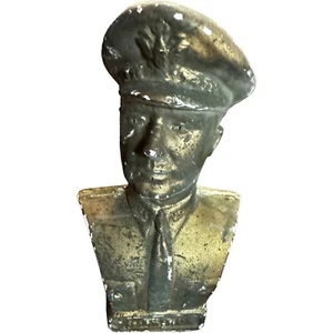 Figurine buste tête craie militaire vintage craie général militaire - Seconde Guerre mondiale - RARE - Photo 1/24
