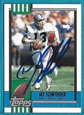 JAY SCHROEDER signed 1990 Topps Traded football card #66T LOS ANGELES RAIDERS
