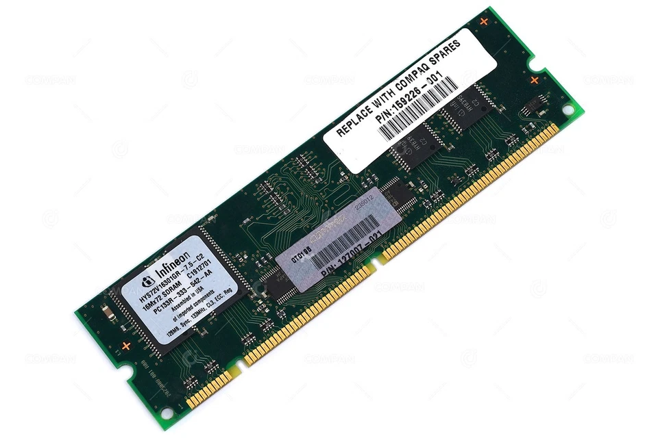 159226-001 HP DDR SDRAM 128MB PC-133R 133MHZ - Image 1 of 4