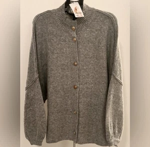 PRETTYGARDEN Women’s Oversized Grey Sweater Cardigan Medium - Picture 1 of 3