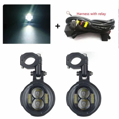 Motorcycle LED Auxiliary Lamp Compatible For BMW R1200GS F800GS ADV Yamaha MT07 - Image 1 of 4