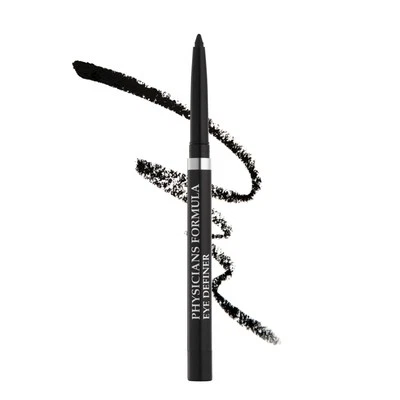 Ultra Black Waterproof Eyeliner Pencil with Sharpener Hypoallergenic Eye Makeup - Image 1 of 4