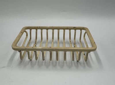 Vintage 40’s Bathroom Tub Soap Holder ~Metal W/Plastic Coating, Slotted 5.75”x4” Foto 1 de 4
