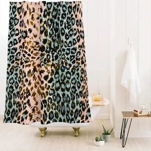 Abstract Leopard Print Shower Curtain by Marta Barragan Camarasa - society6 - Picture 1 of 4