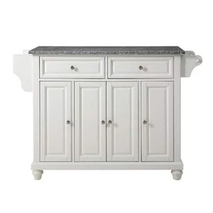 Cambridge White Kitchen Island with Granite Top - Picture 1 of 7