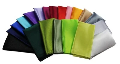 Mens Pocket Square Solid Colour Hanky Formal Wedding Handkerchief Tie Hankies - Image 1 of 2