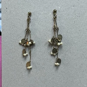 Earrings, Dangle, Faux Pearl - Picture 1 of 13