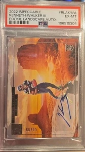 Panini Impeccable Kenneth Walker 2022 novato paisaje automático/99 PSA 6 - Imagen 1 de 2