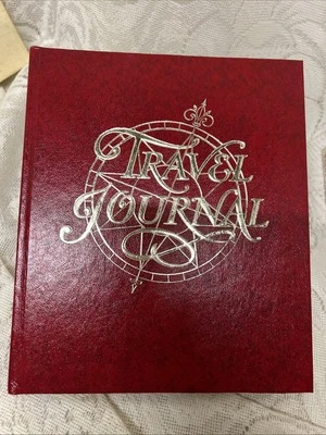 Hallmark Travel Journal Red with Gold lettering Vintage 1975 Hardcover - Image 1 of 4