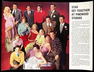 PINEWOOD STUDIOS Orig Movie Promo Poster UK Actors & Actresses Diana Dors 1950s - Picture 1 of 3